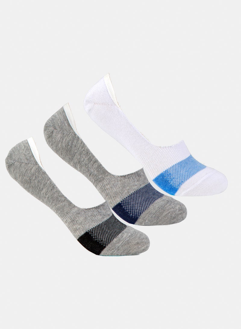 Odds Men's Pack of 3 Lycra invisible Patterned Socks - Image 1